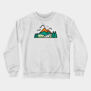 Simple mountainous landscape Crewneck Sweatshirt